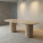 Travertin Esstisch Strutturato