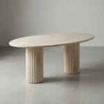 Travertin Esstisch Daisy Elipse