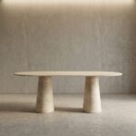 Travertin Esstisch Taper