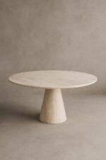 Travertin Esstisch Single Taper