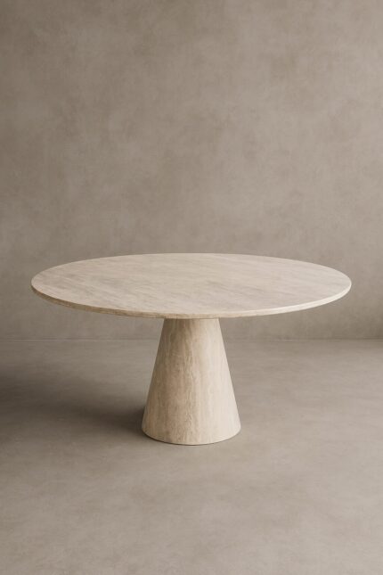 Travertin Esstisch Single Taper