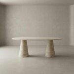 Travertin Esstisch Irem Taper