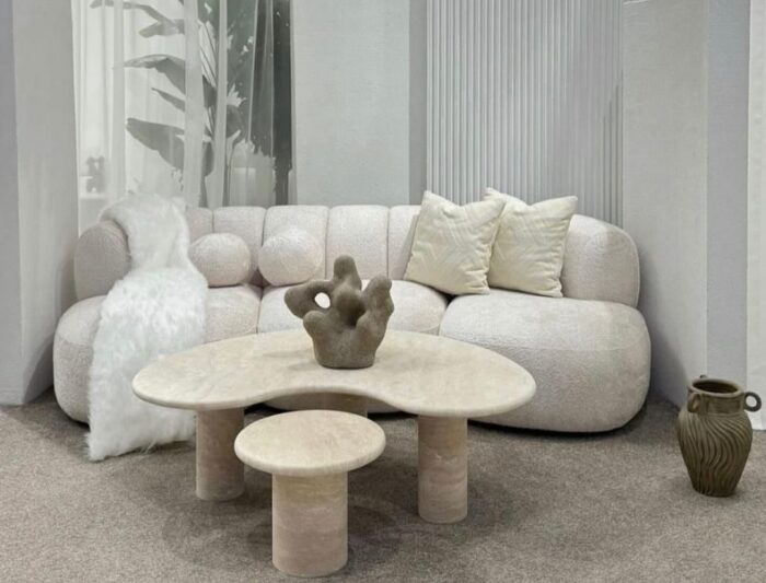 Travertin Couchtisch Fagiolo